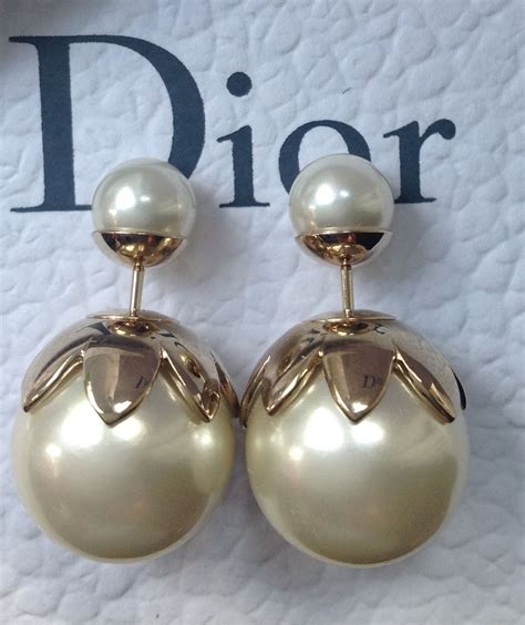 front and back pearl earrings dior|christian Dior pearl earrings price.